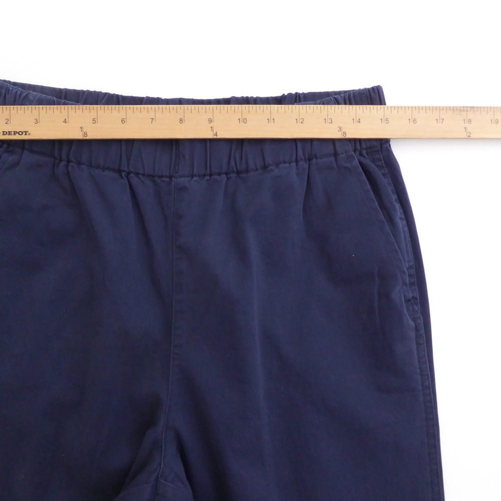 J.Crew Women Astrid Wide-Leg Chino Pant Navy Blue Elastic Waist BH357 Medium - Picture 4 of 9